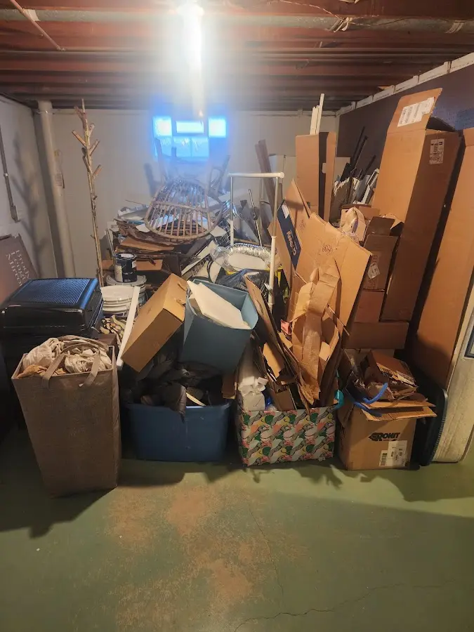 Roll-off dumpster container at job site for Roll Off Dumpster Rental in Emporia